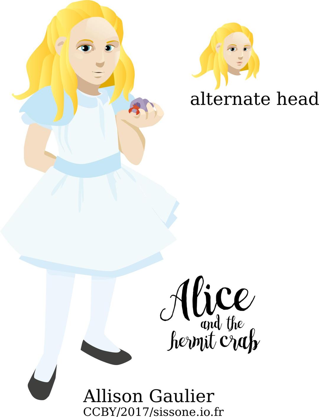 Alice and the hermit crab png transparent