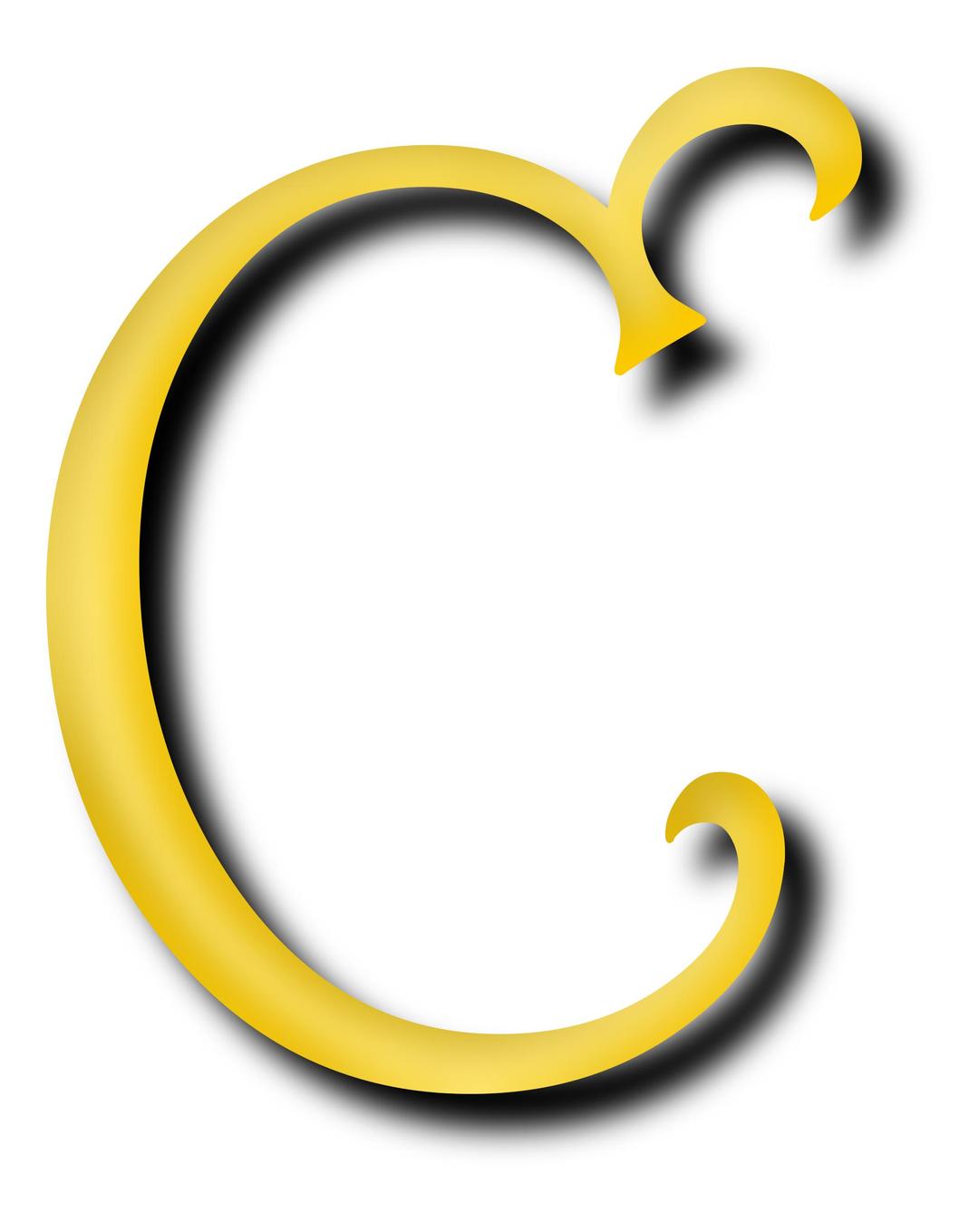 Alphabet 13, letter C png transparent