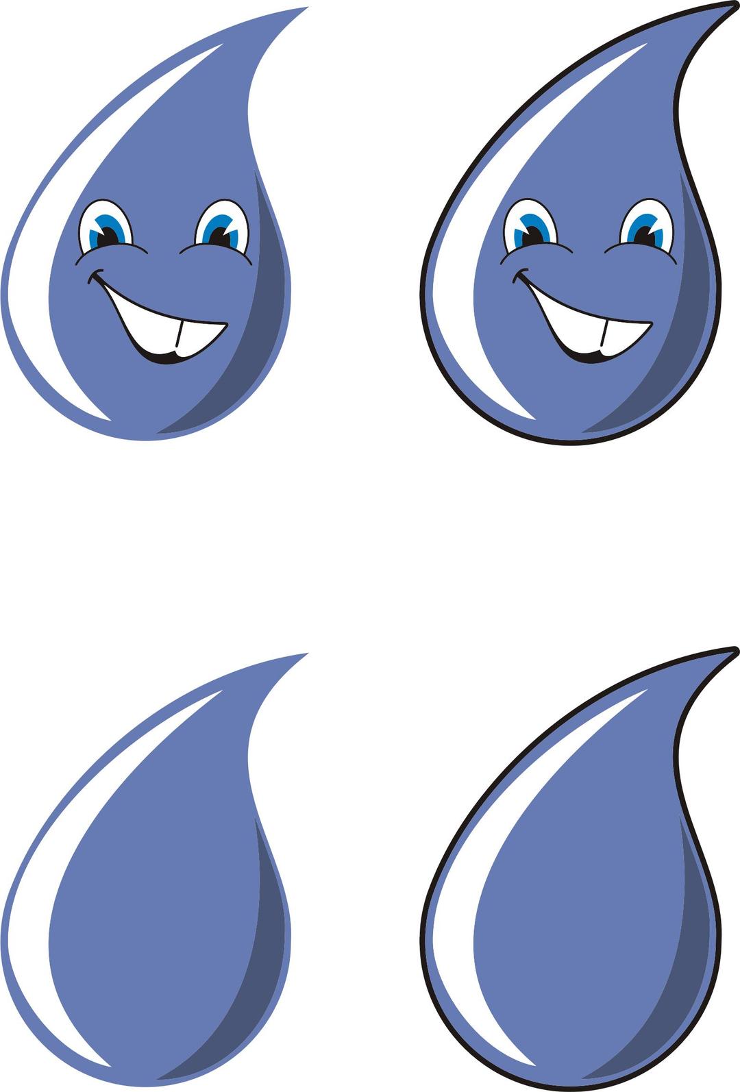Anthropomorphic Water Drops png transparent