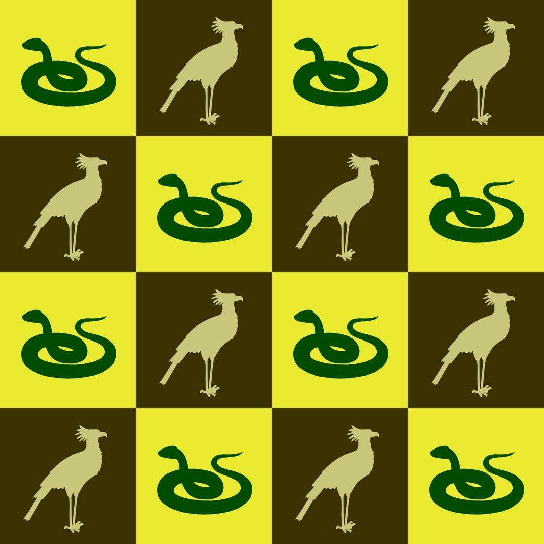 Bird and snake pattern png transparent