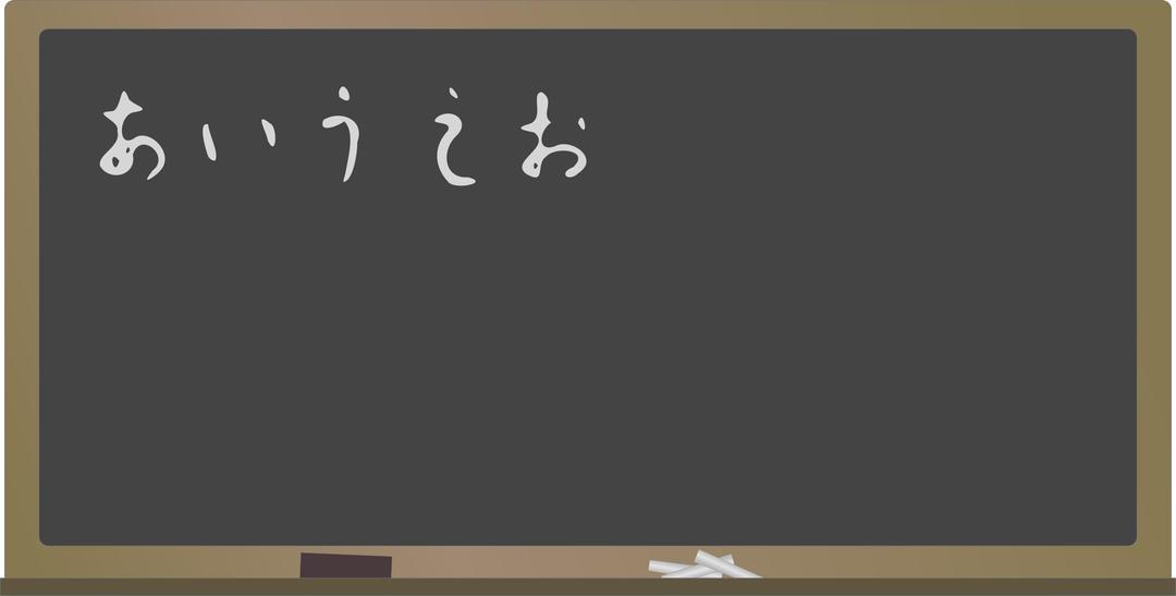 Blackboard with Hiragana png transparent