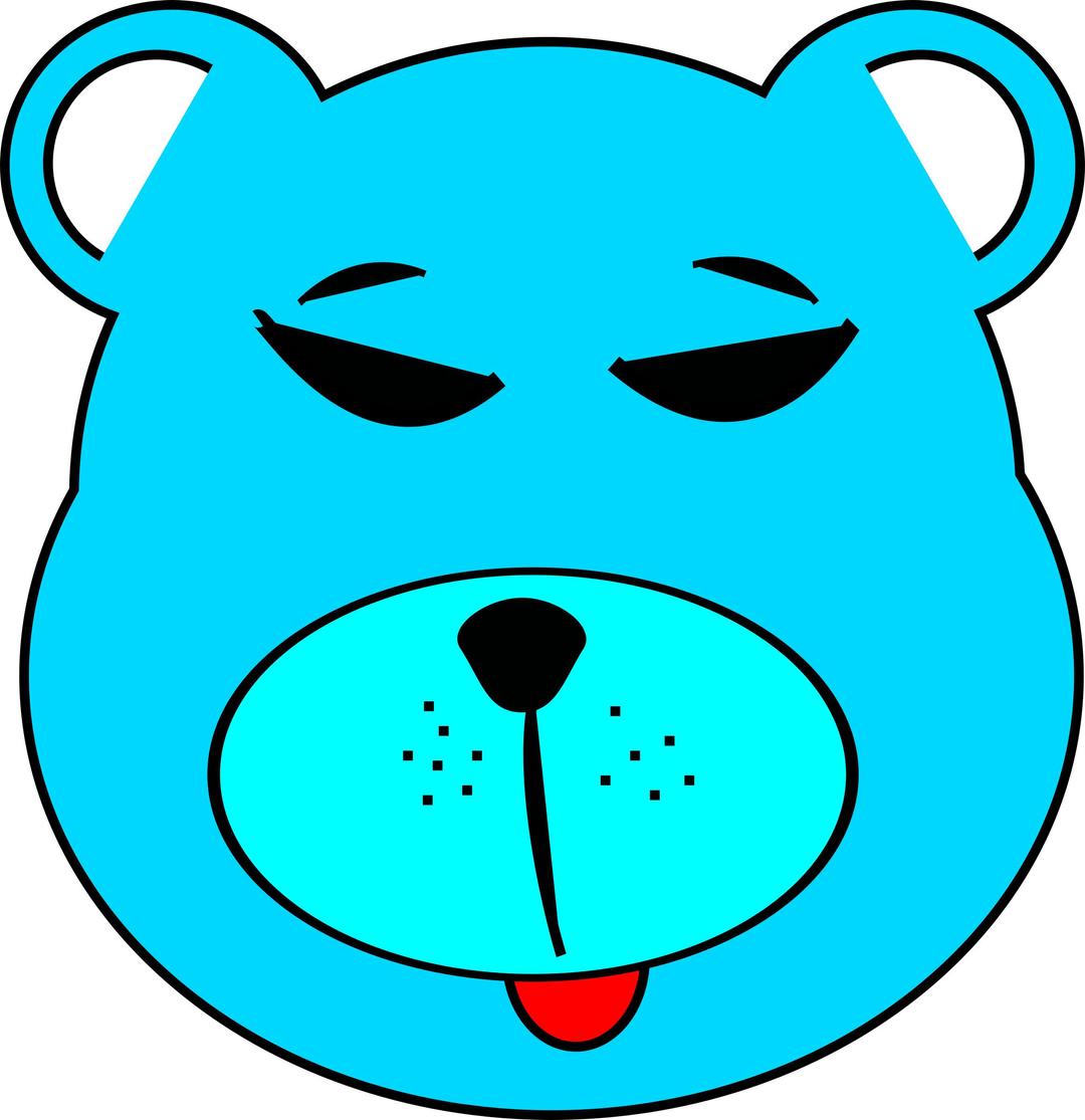 Blue Bear png transparent