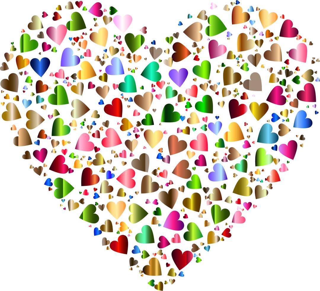 Chaotic Colorful Heart Fractal  3 png transparent