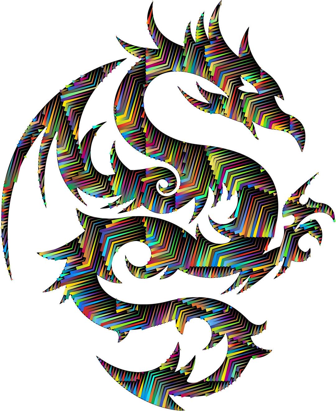 Contemporary Art Tribal Dragon 56 png transparent