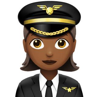 Female Pilot Apple Emoji png transparent