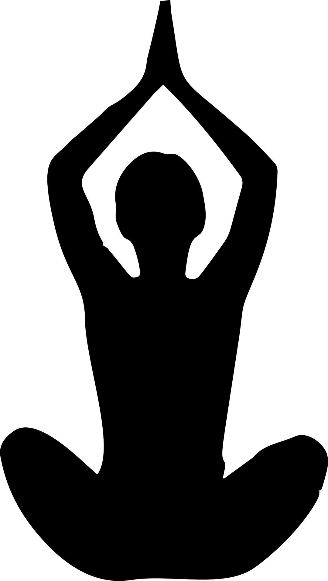 Silhouettes Woman Costume Practicing Yoga Stretching Stock Vector