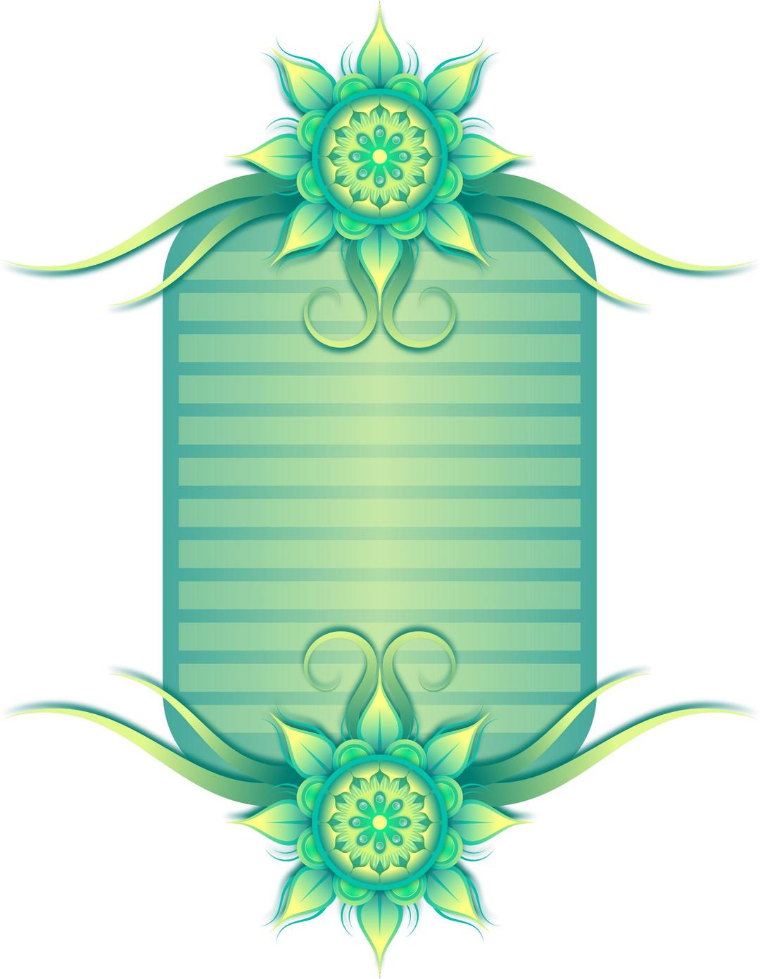 Flower Border Pattern png transparent