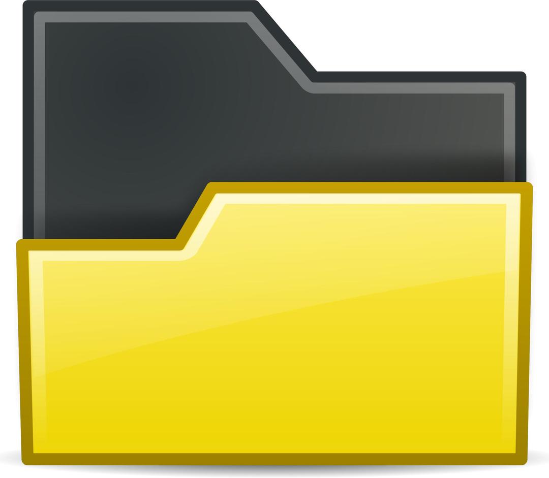 folder yellow open png transparent