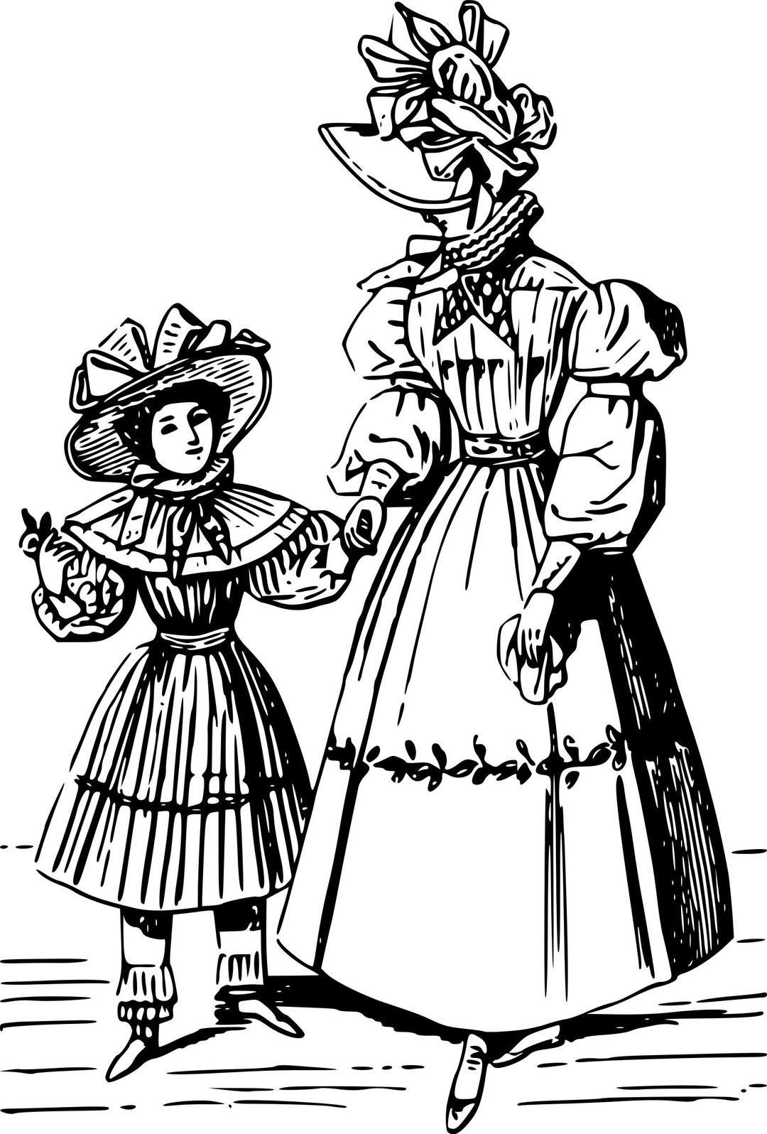 French fashion 1830s 2 png transparent