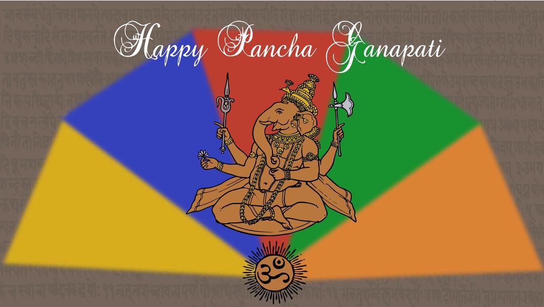 Happy Pancha Ganapati png transparent