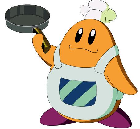 Kirby Chef Kawasaki Holding Frying Pan png transparent