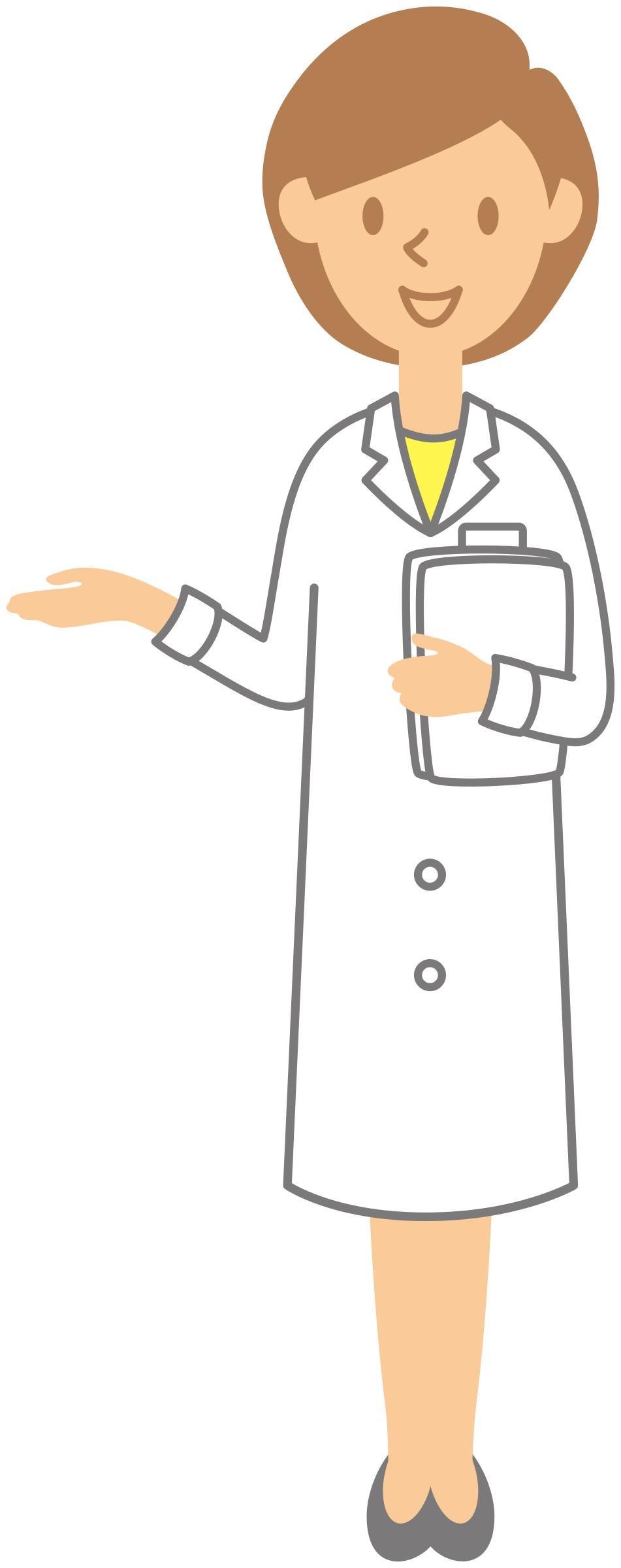 medical doctor - woman, pointing left png transparent