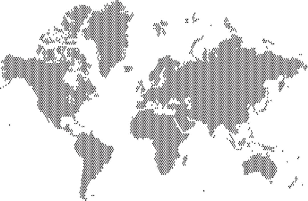 Prismatic Hexagonal World Map 6 No Background png transparent