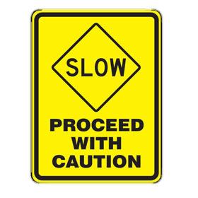 Proceed With Caution Sign png transparent