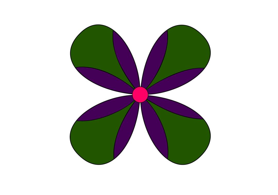 Purple & Green Flower png transparent
