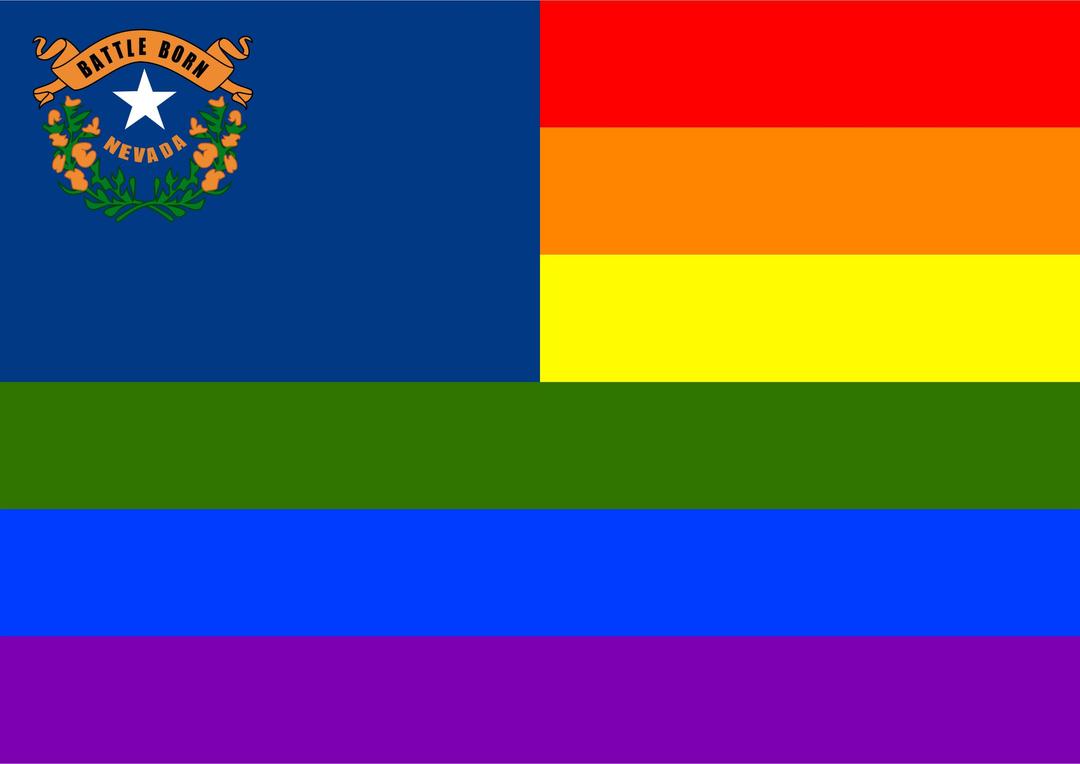 Rainbow Flag Nevada png transparent