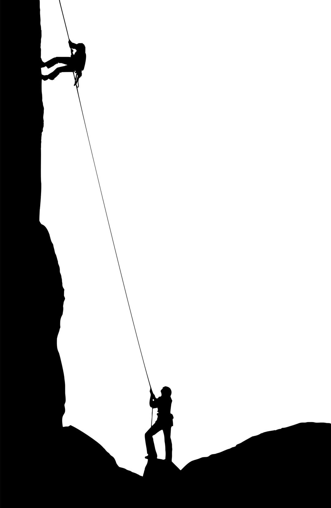 Rock Climbers Silhouette png transparent