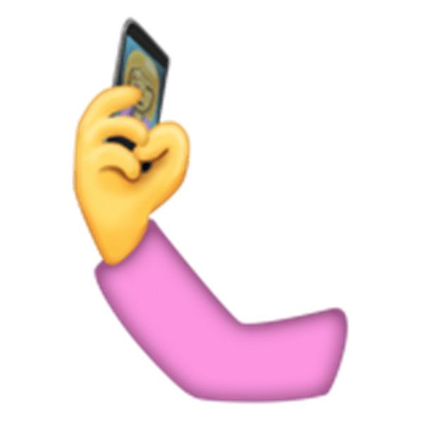 Taking Selfie Emoji png transparent