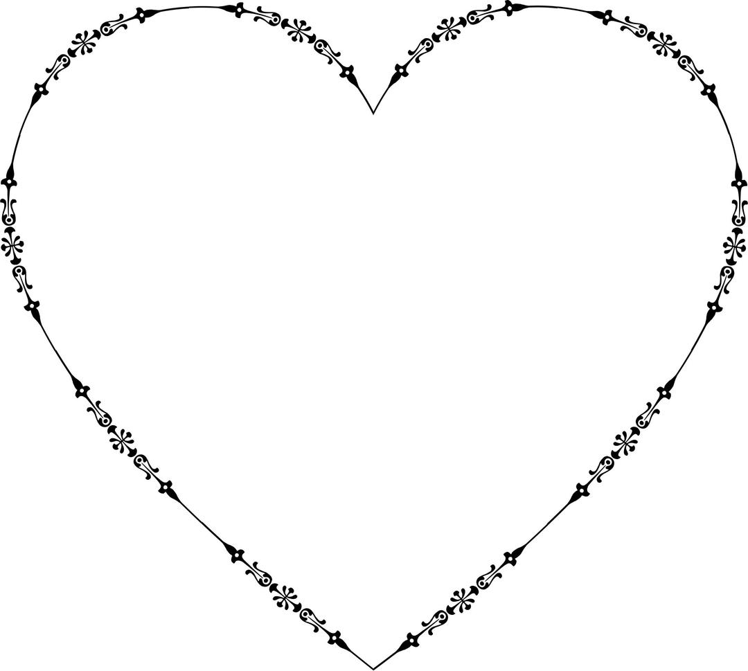 Victorian Style Heart png transparent