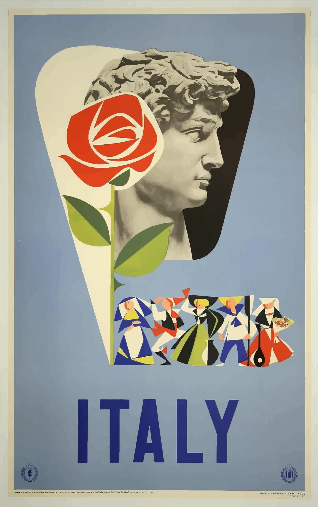 Vintage Travel Poster Italy 5 png transparent