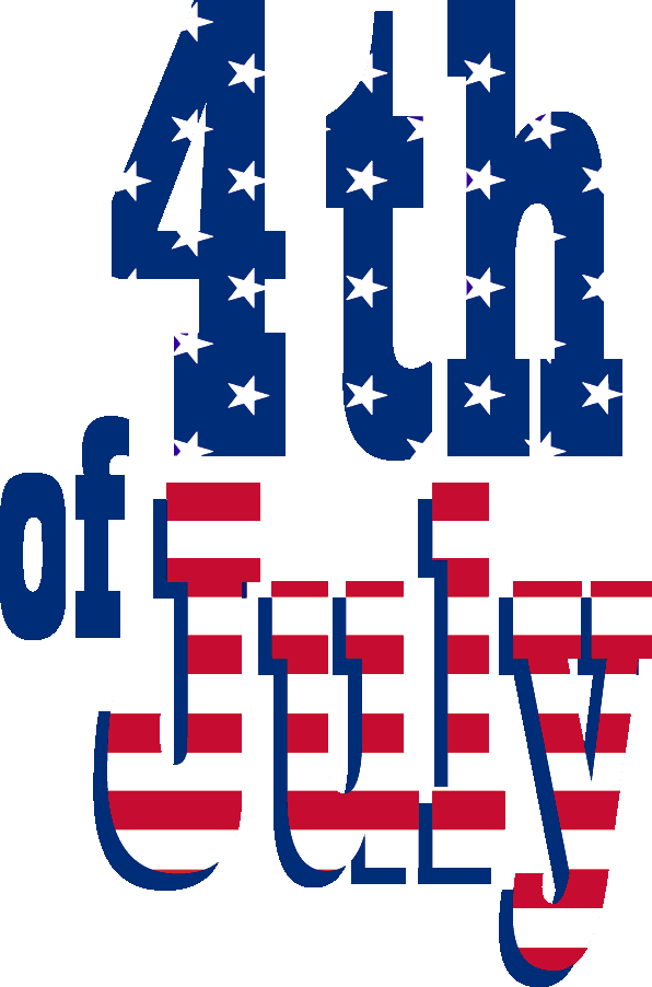 4th July American flag text icons png preview