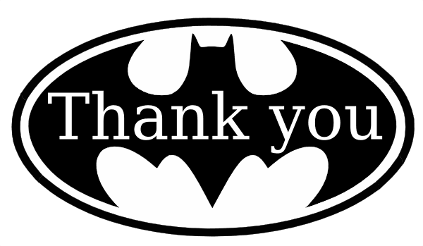 Batman thank you Logo Outline icons png preview