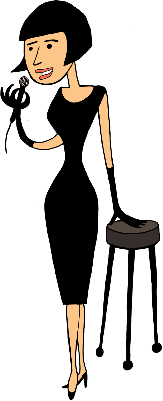 Black Dress Woman Singing icons png preview