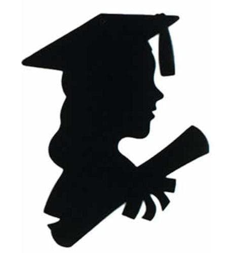 Black Female Graduate Silhouette icons png preview