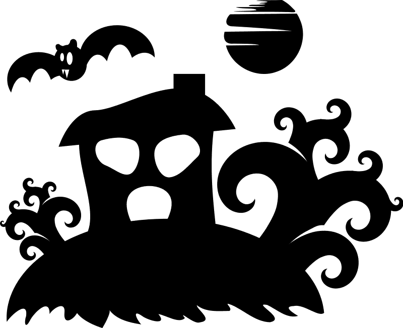 Black Haunted House icons png preview