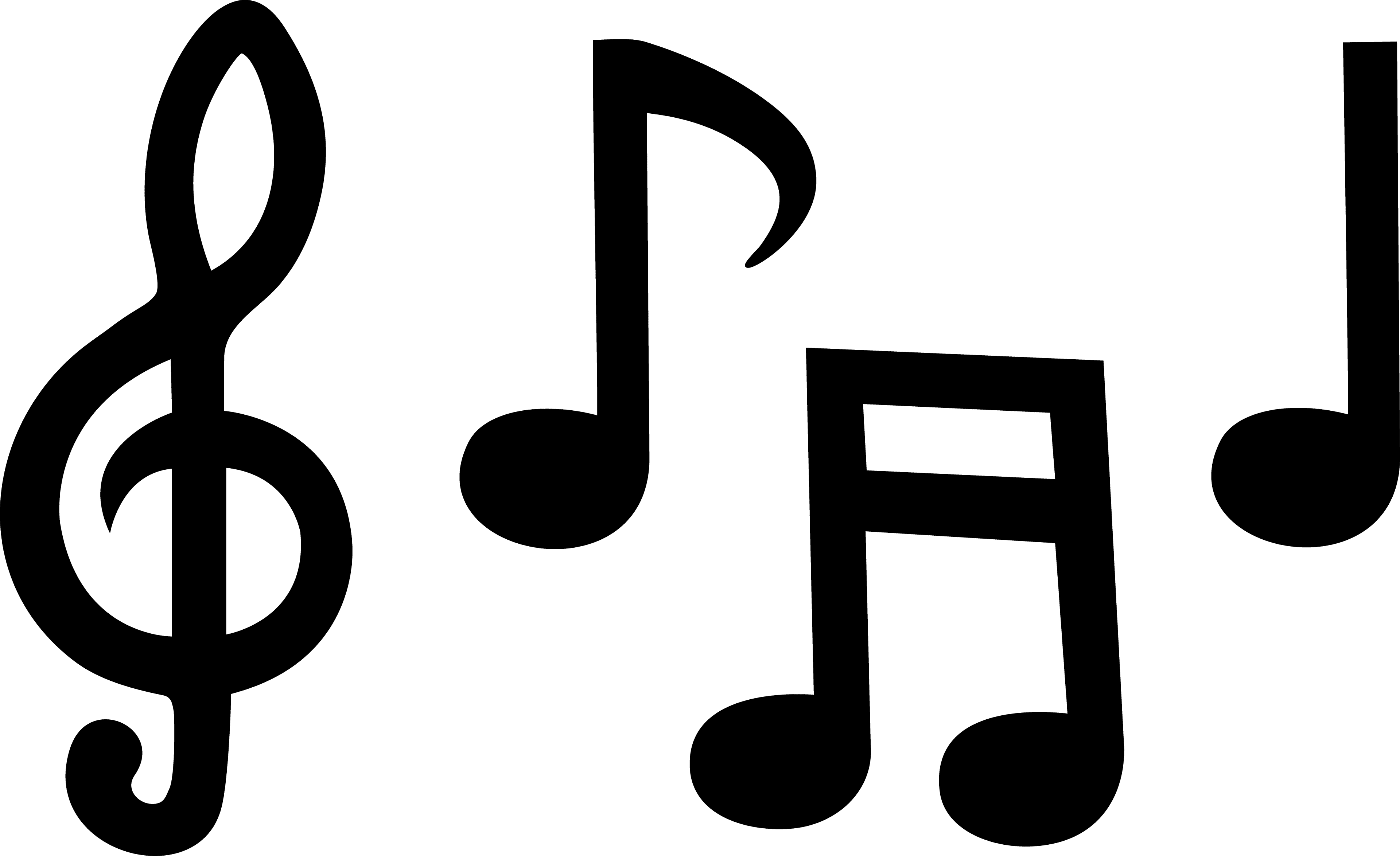 Black Music Notes icons png preview