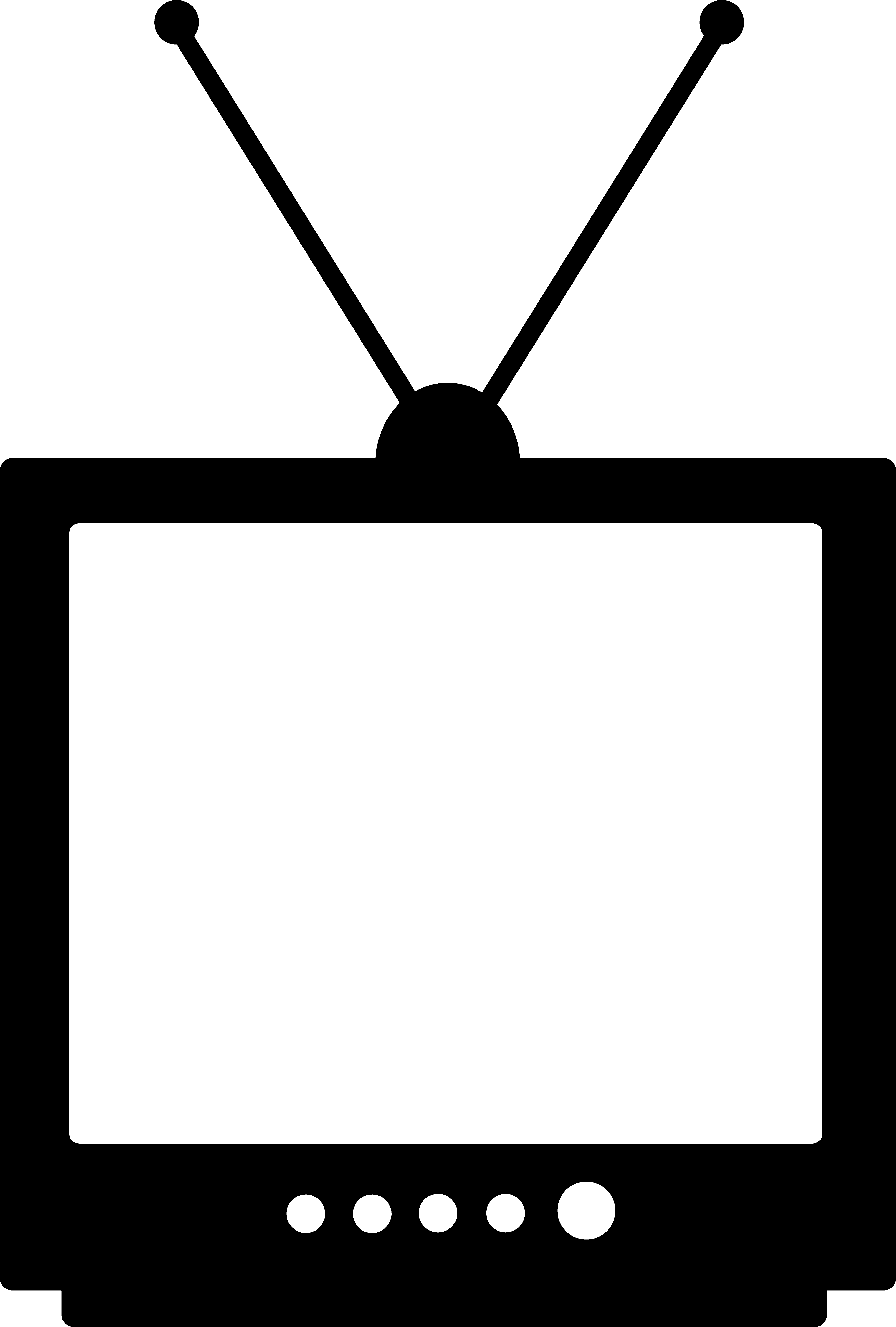 Black Vintage Television Icon icons png preview