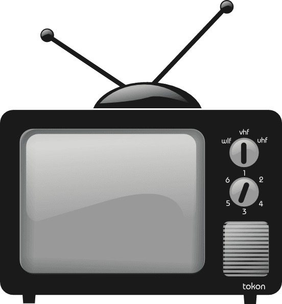 Black Vintage Television Screen Icon icons png preview