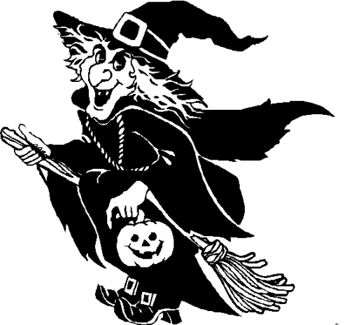 Black White Halloween Witch icons png preview