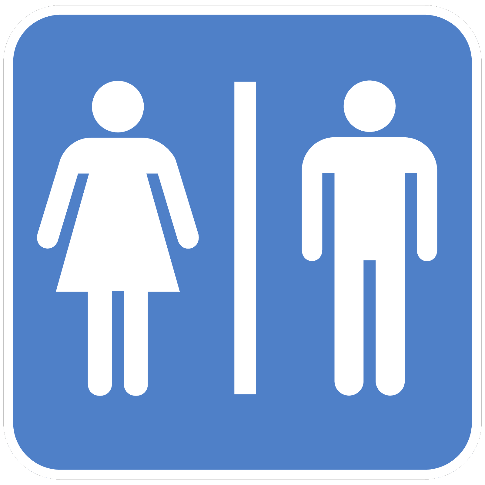 Blue Bathroom Sign icons png preview