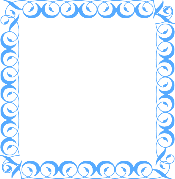 Blue swirly design frame icons png preview