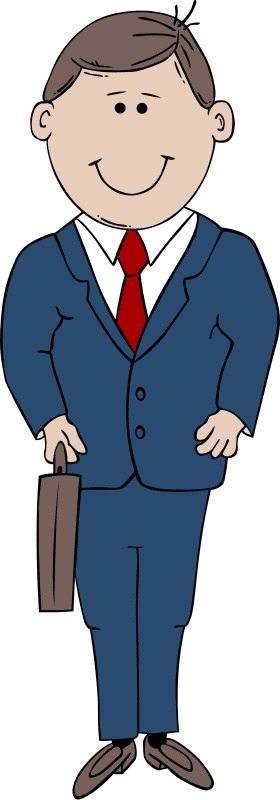 Business Man Holding Briefcase icons png preview