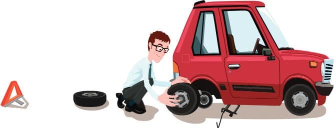 Car Tire Fix Cartoon clip art icons png preview