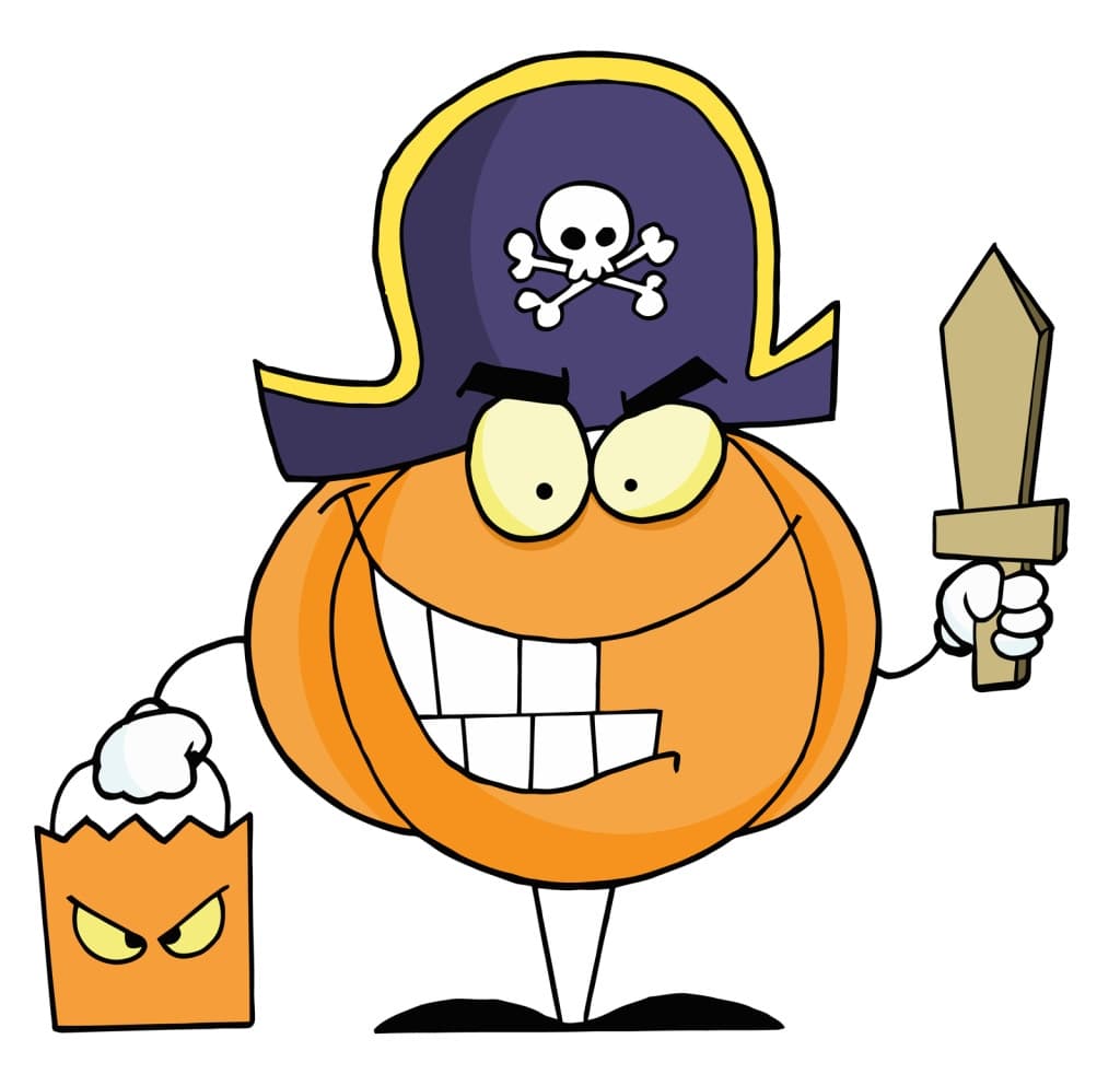 Cartoon Pumpkin pirate knife icon icons png preview