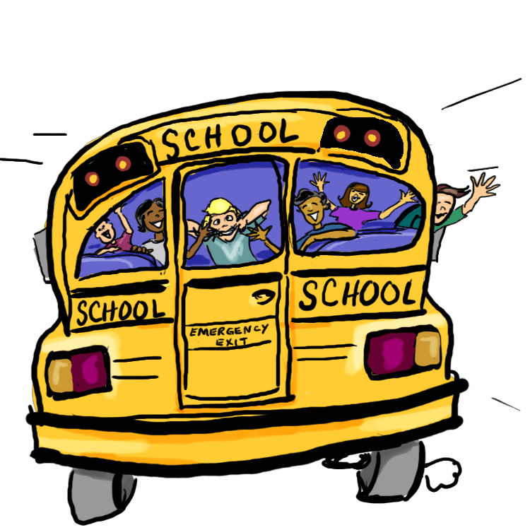 Cartoon School Buses icons png preview