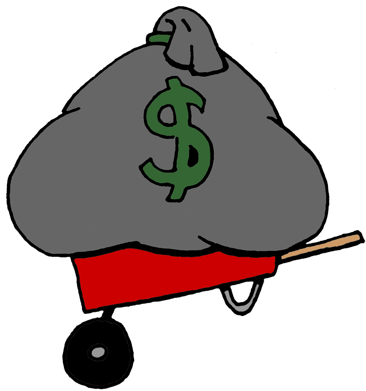 Cash tax wheelbarrow icons png preview