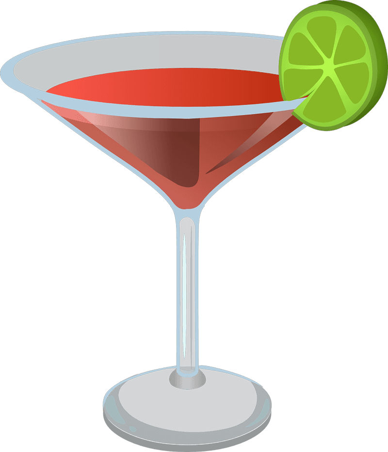 Cocktail glass lime slice icons png preview