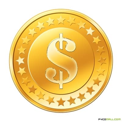 Coins Golden Single Dollar icon icons png preview