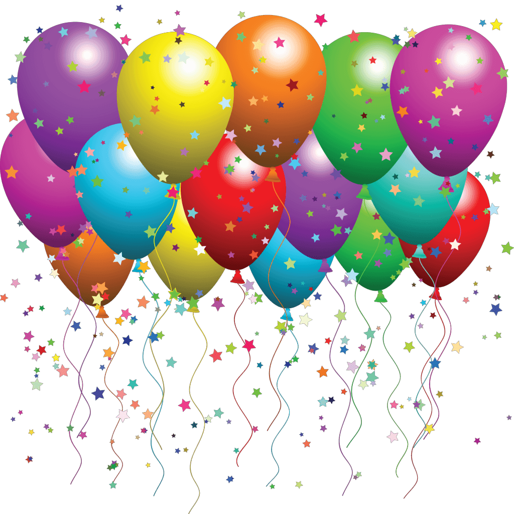 Colorful Birthday Balloons Background icons png preview