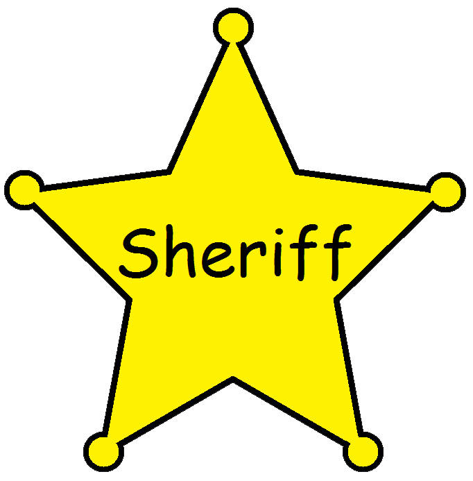 Cowboy Sheriff Star Badge icons png preview