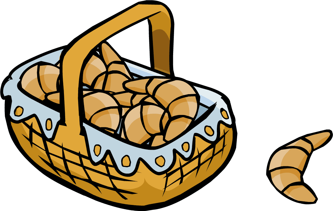 Croissant Basket clipart icons png preview