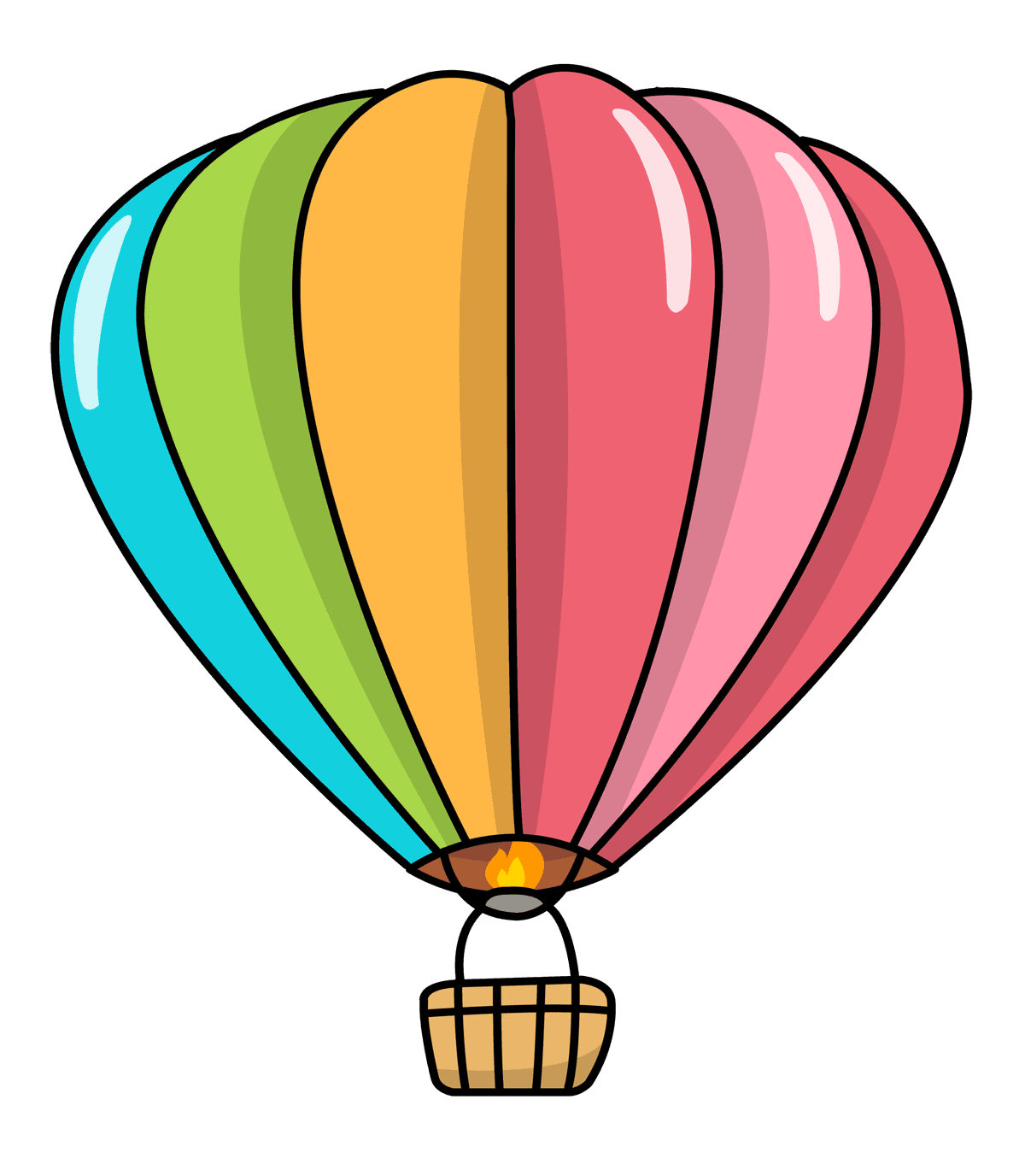 Cute Hot Air Balloons Cartoon icons png preview