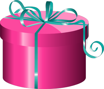 Cylinder gift box ribbon icons png preview