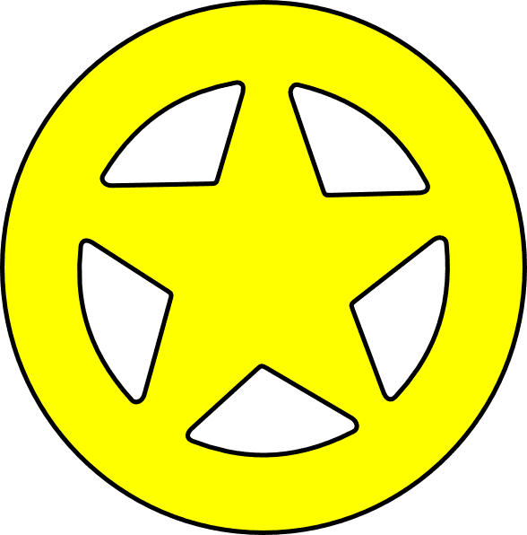 Danger Star Badge Yellow icons png preview