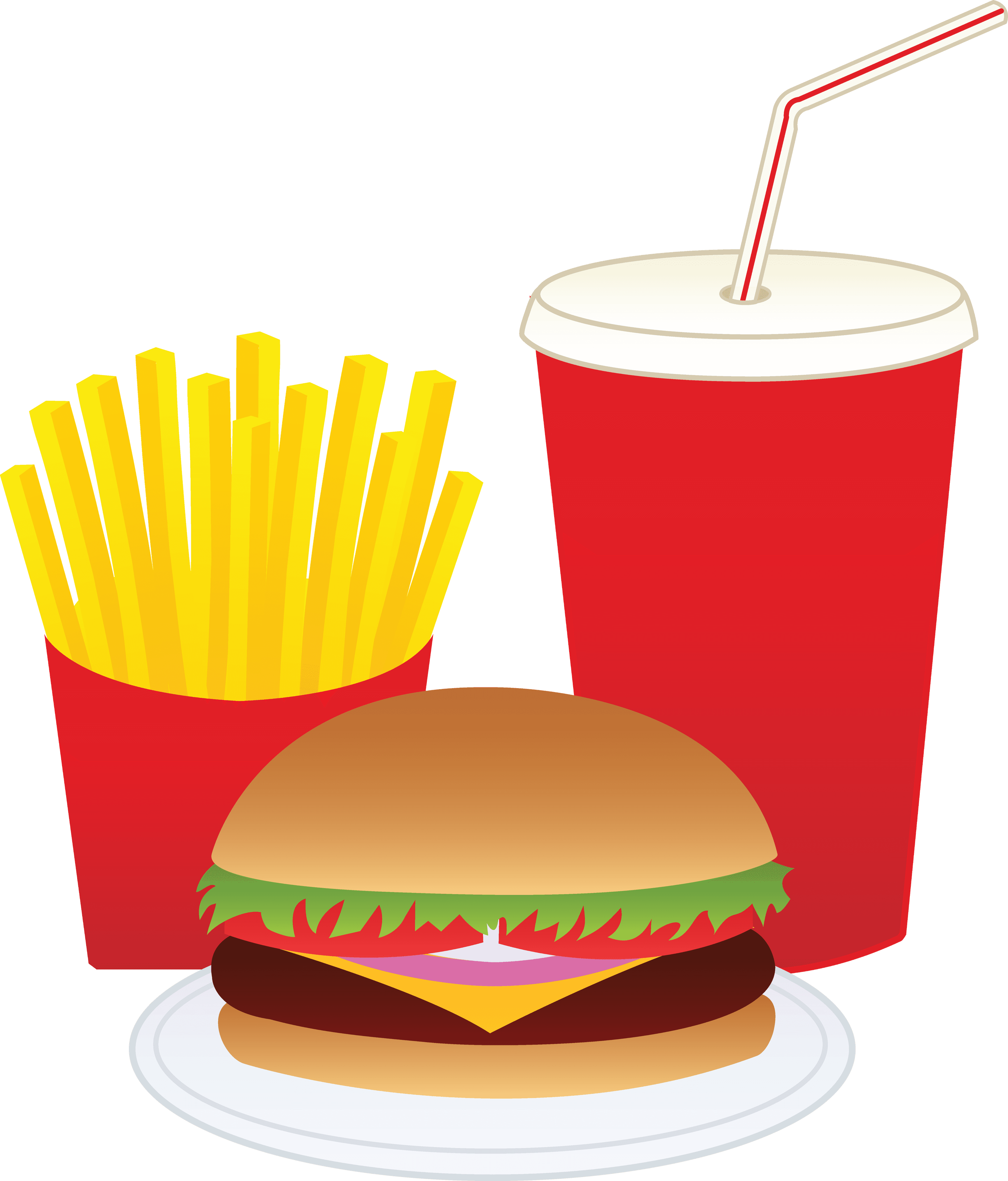 Fast Food Art Hamburger plate icons png preview