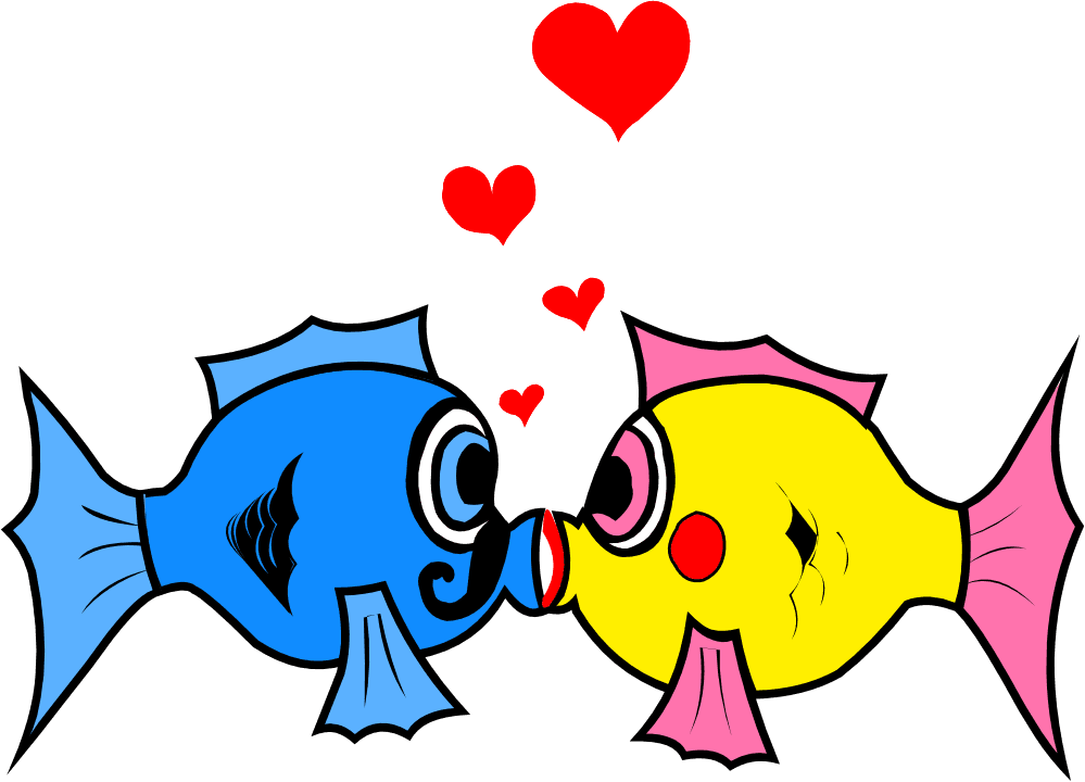 Fish Kissing Love Couple icons png preview